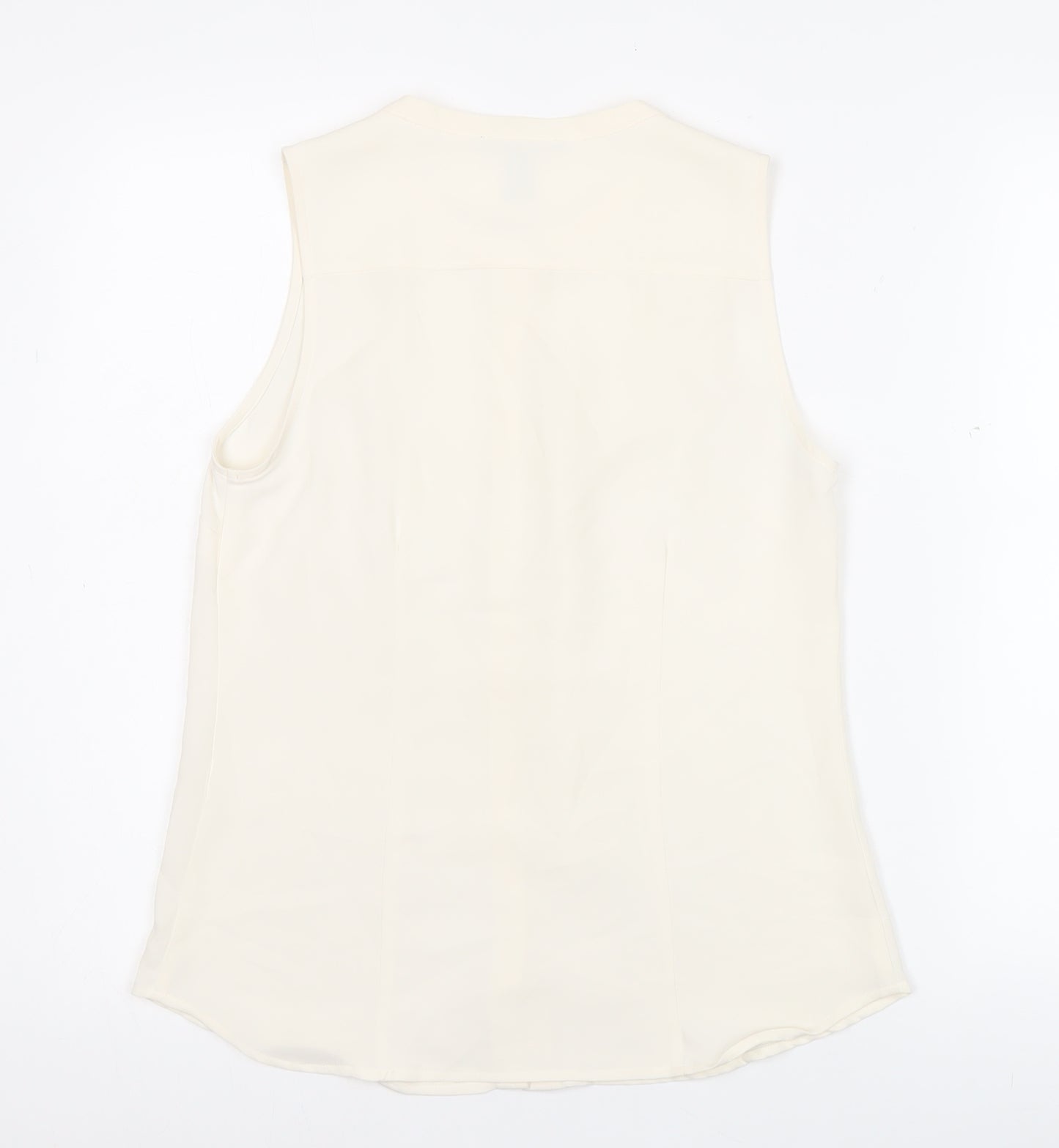 Forever 21 Womens Ivory Sleeveless Blouse Size S Workwear Top