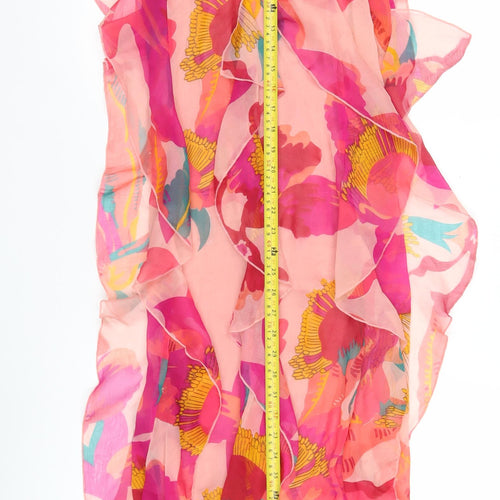 River Island Women’s Pink Floral Strapless Short Dress Size 2