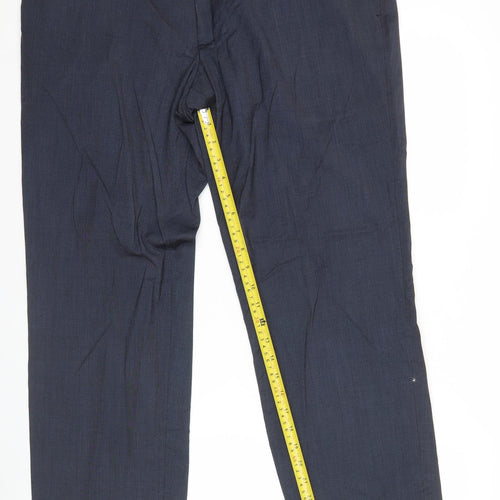 Marks and Spencer Men's Blue 38W 31L Tailored Fit Dress Pants
