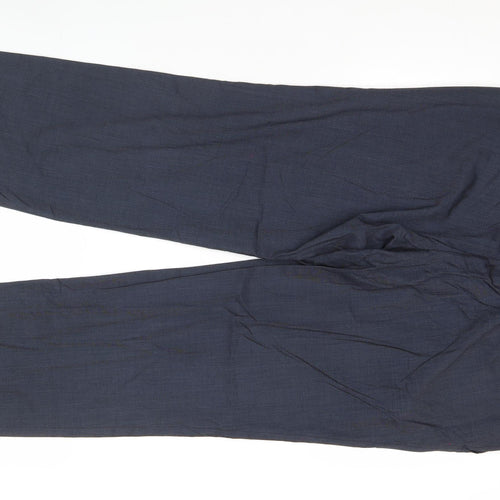 Marks and Spencer Men's Blue 38W 31L Tailored Fit Dress Pants