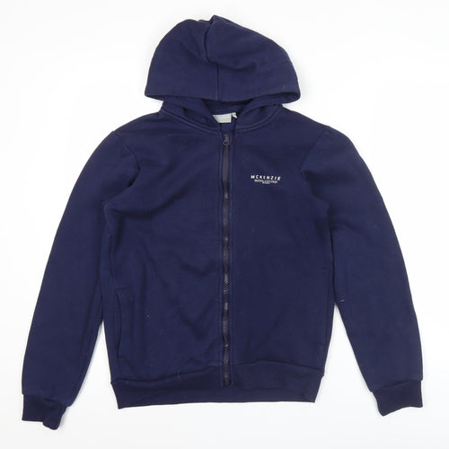 McKenzie Boys Blue Full Zip Hoodie 13-15 Years Cotton Blend Sportswear