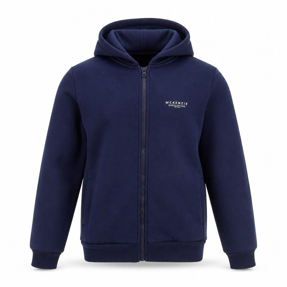 McKenzie Boys Blue Full Zip Hoodie 13-15 Years Cotton Blend Sportswear