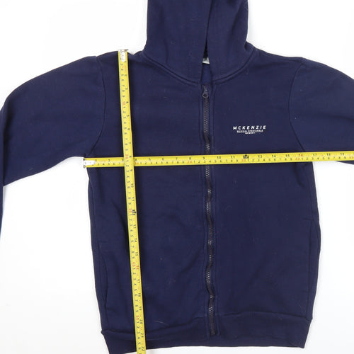 McKenzie Boys Blue Full Zip Hoodie 13-15 Years Cotton Blend Sportswear