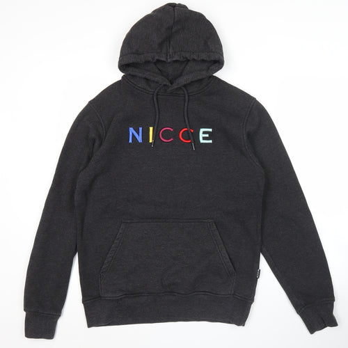 NICCE Men's Black Small Pullover Hoodie Embroidered Logo