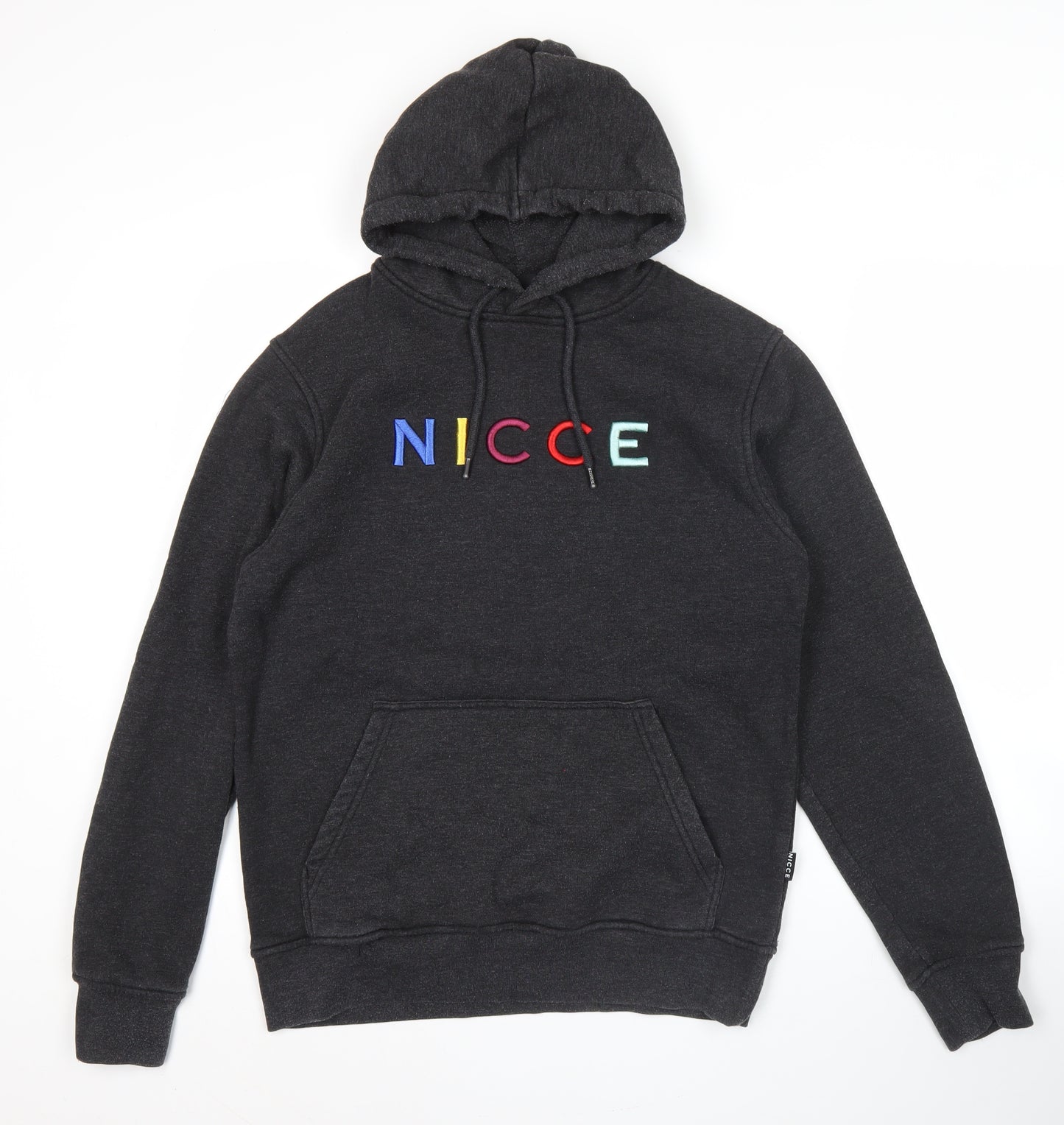 NICCE Men's Black Small Pullover Hoodie Embroidered Logo