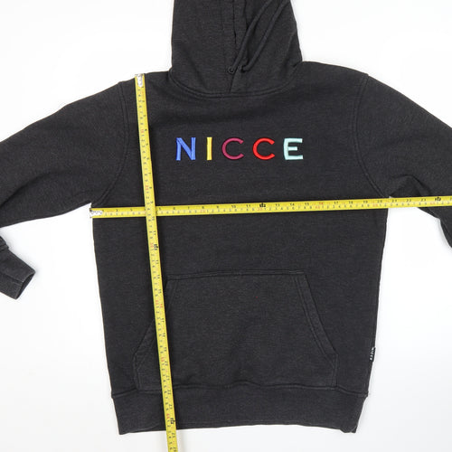 NICCE Men's Black Small Pullover Hoodie Embroidered Logo