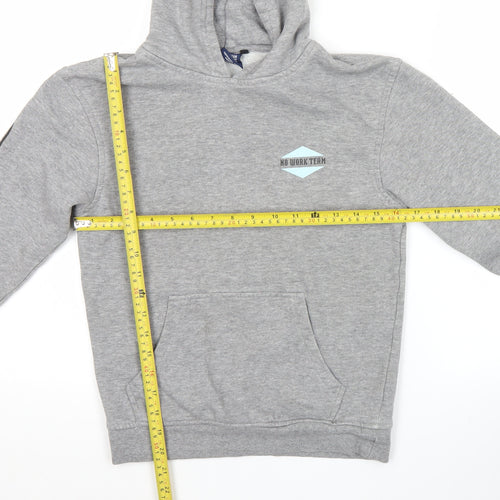 No Work Team Unisex Kids Grey Pullover Hoodie 10 Years Surf Graphic