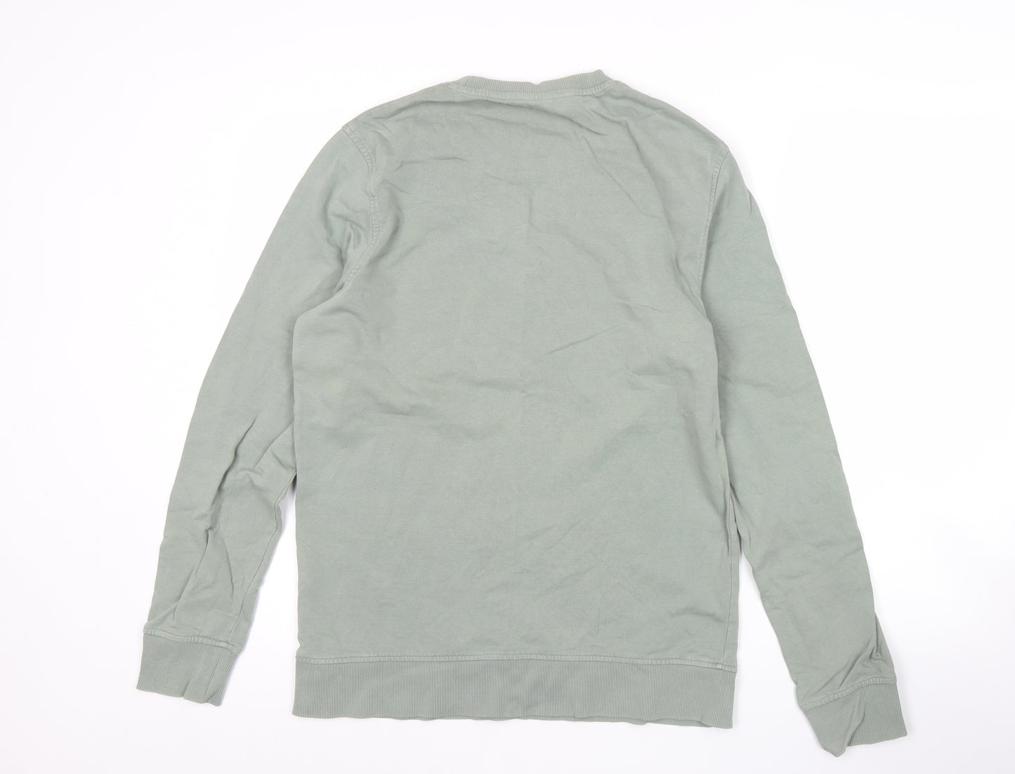 Jack & Jones Mens Green Pullover Sweatshirt M Graphic Print Logo