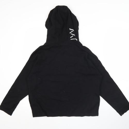 Jack Wills Womens Black Pullover Hoodie Size 6 Regular Fit