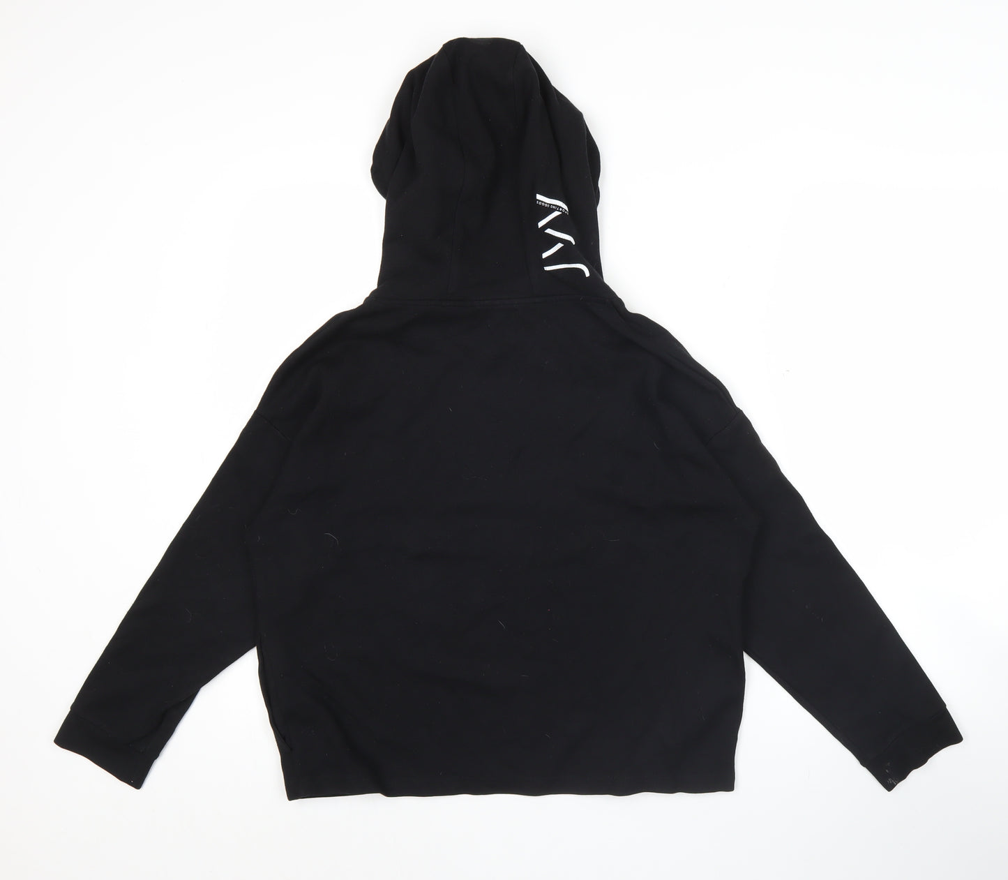 Jack Wills Womens Black Pullover Hoodie Size 6 Regular Fit