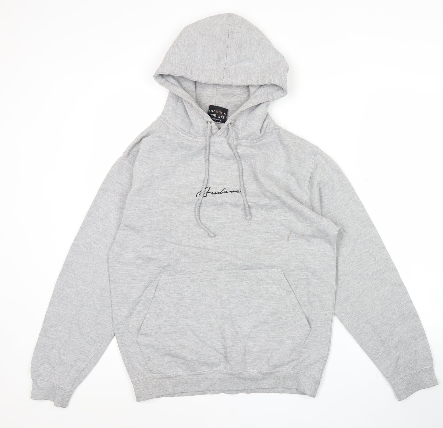 Audere Couture Men's Grey Small Pullover Hoodie with Logo