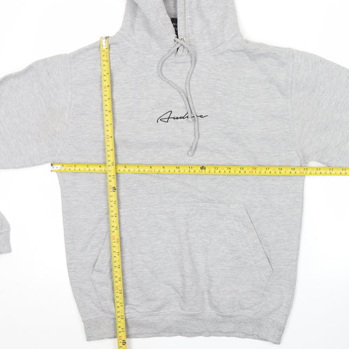 Audere Couture Men's Grey Small Pullover Hoodie with Logo