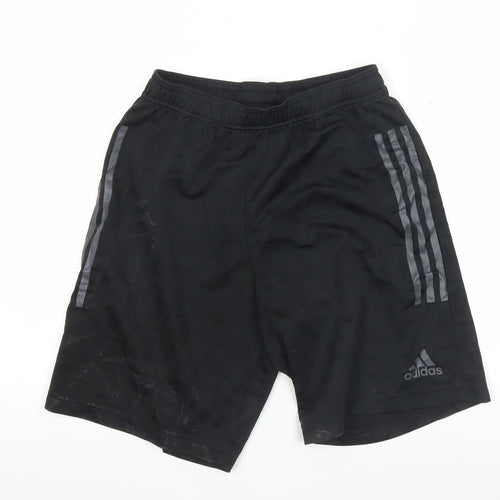 Adidas Mens Black Small Athletic Sports Shorts Training Running