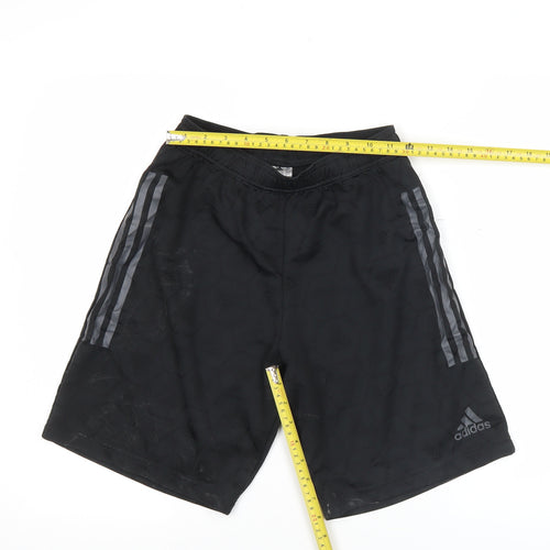 Adidas Mens Black Small Athletic Sports Shorts Training Running