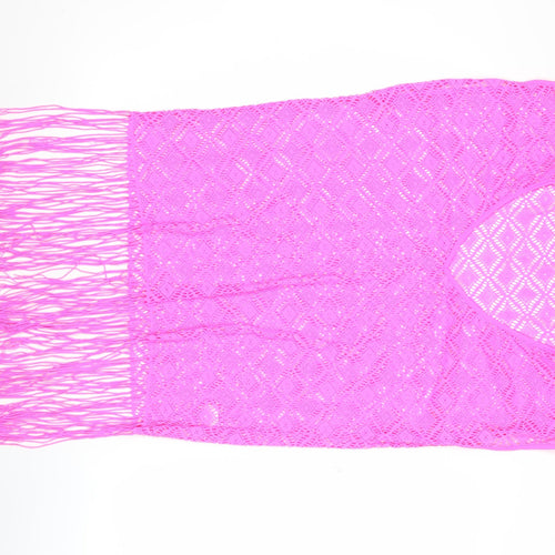 Boutique Women’s Pink Crochet Fringe Tunic Blouse S V-Neck Summer