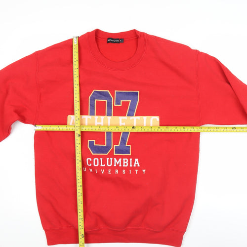 PrettyLittleThing Unisex Red Crew Neck Pullover Sweatshirt S