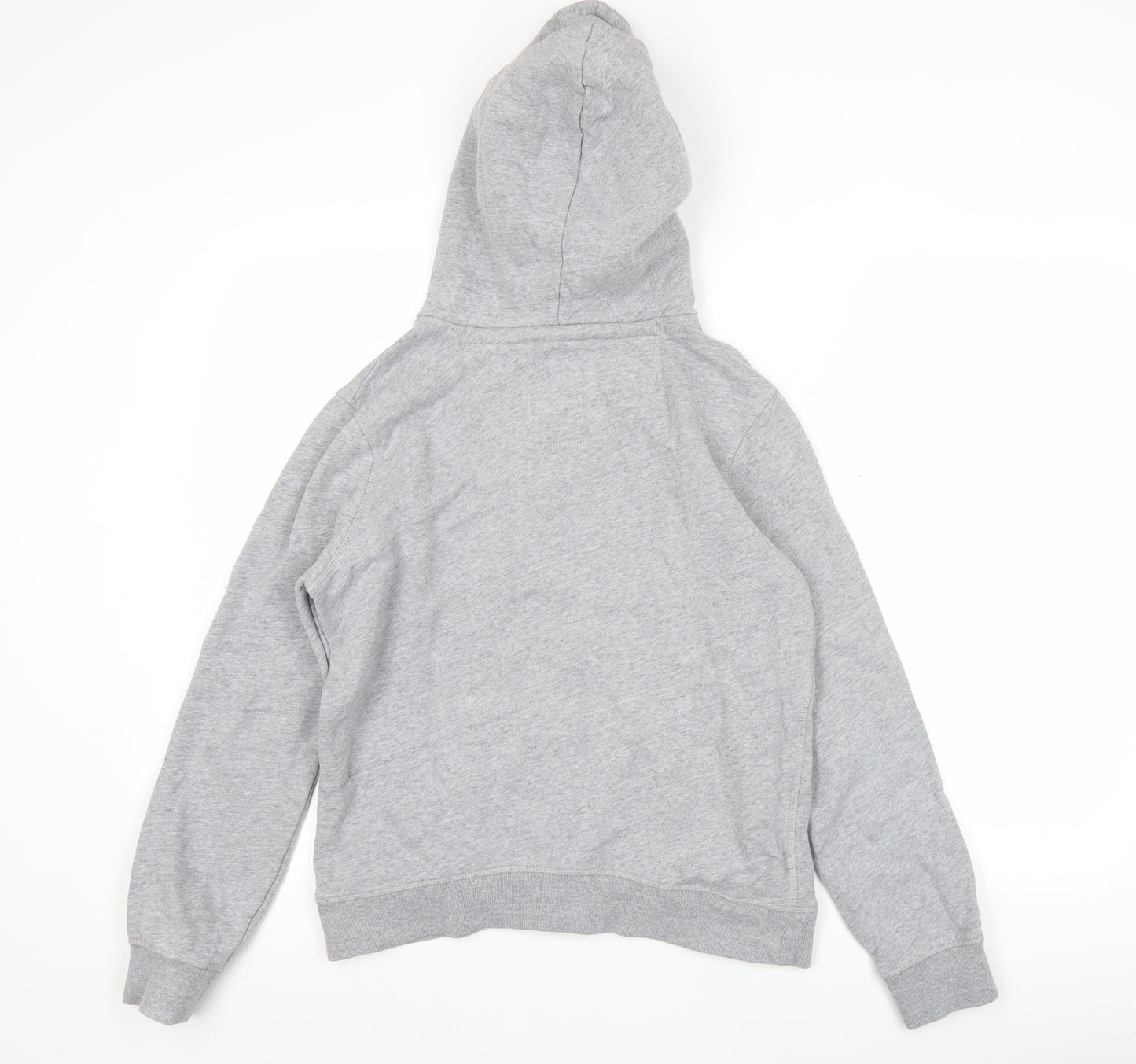Jack Wills Womens Grey Pullover Hoodie Size 10 Logo Graphic Casual