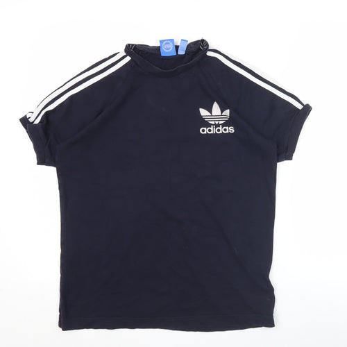 Adidas Men’s Blue Medium Crew Neck Short Sleeve Cotton Sports T-Shirt