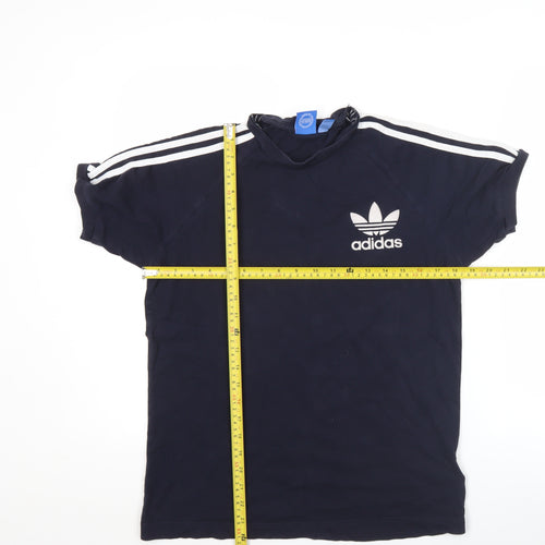 Adidas Men’s Blue Medium Crew Neck Short Sleeve Cotton Sports T-Shirt