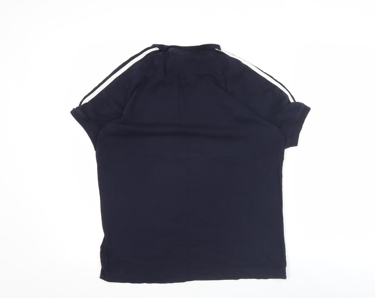 Adidas Men’s Blue Medium Crew Neck Short Sleeve Cotton Sports T-Shirt