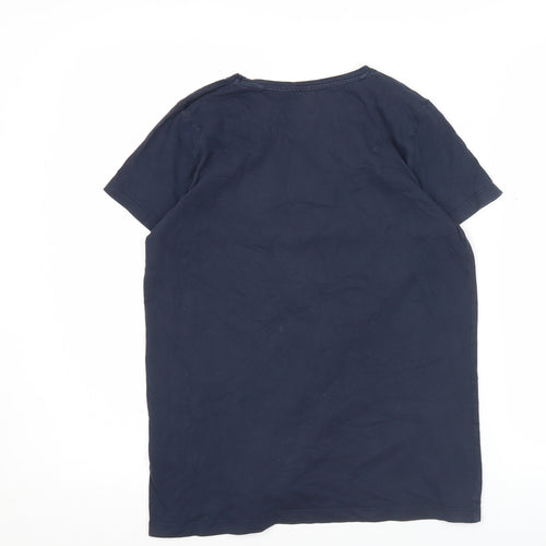 Pepperts Girls Blue 12-14Y Graphic Print Cotton T-Shirt