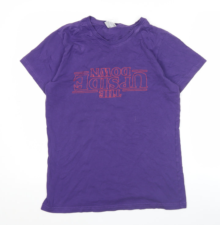 Uneek Men’s Purple XL Graphic Cotton T-Shirt Crew Neck Short Sleeve