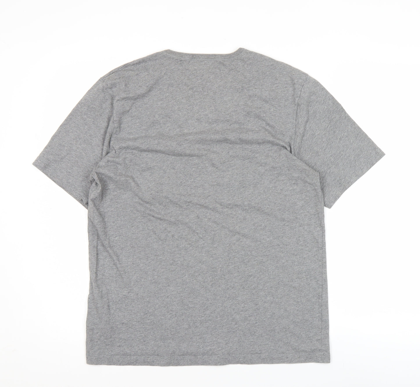 Hugo Boss Men’s Grey Cotton Crew Neck Logo T-Shirt Size L