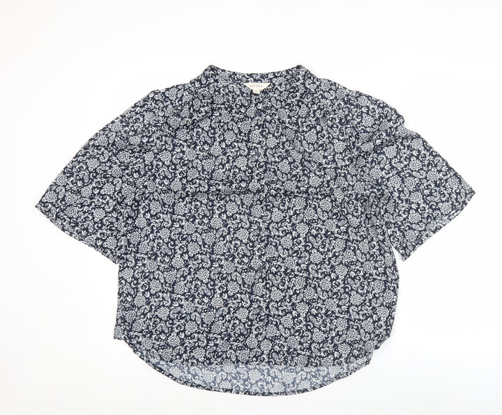 Marks and Spencer Women’s Blue Floral Tunic Blouse Size 12