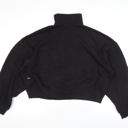 PrettyLittleThing Unisex Black M Half Zip Pullover Sweatshirt