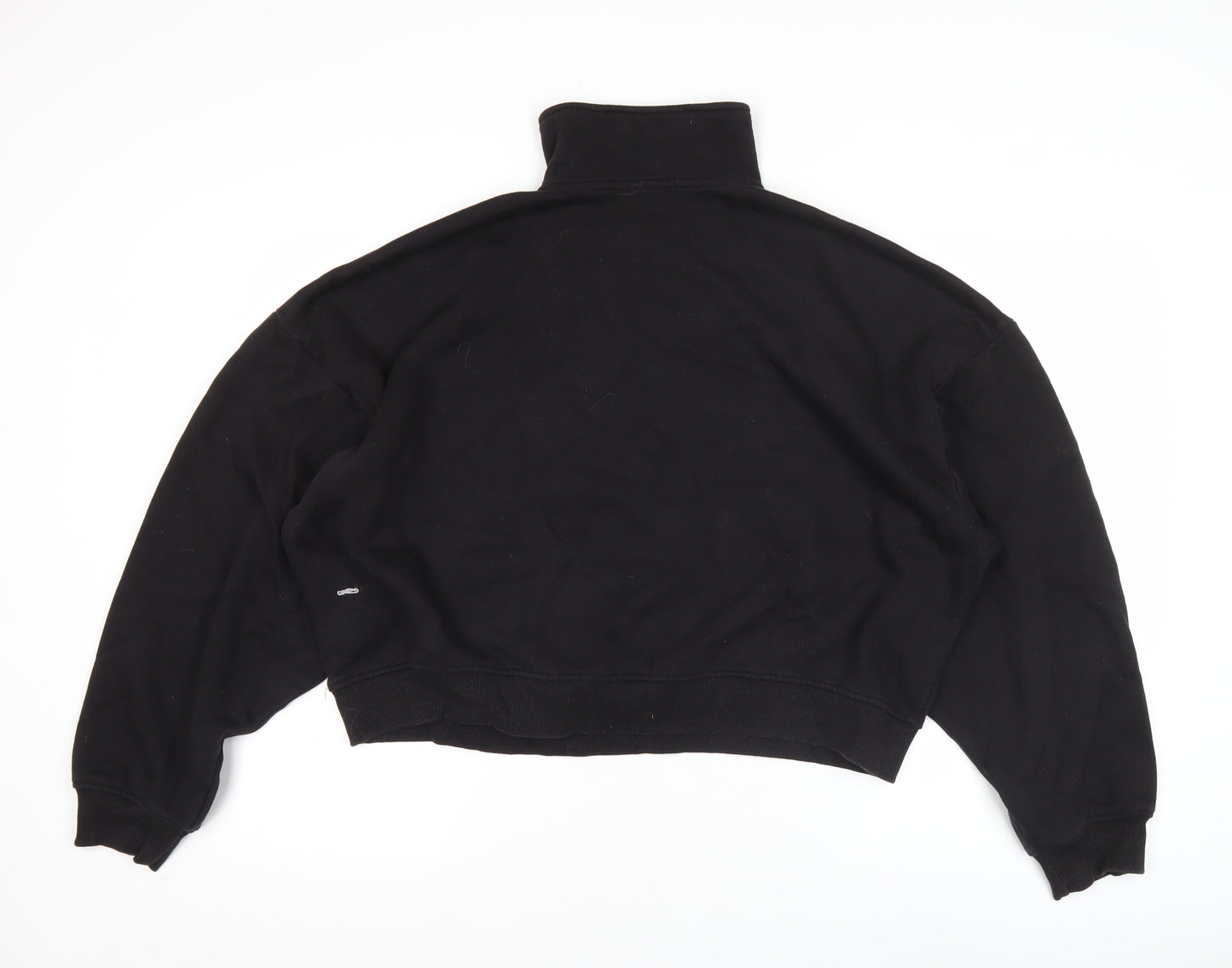 PrettyLittleThing Unisex Black M Half Zip Pullover Sweatshirt