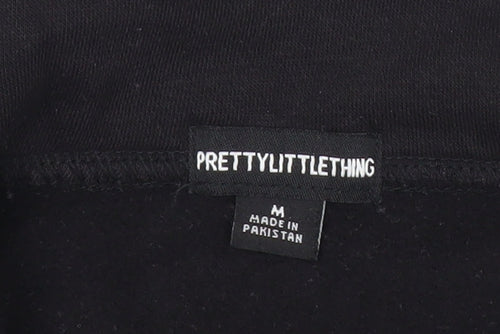 PrettyLittleThing Unisex Black M Half Zip Pullover Sweatshirt