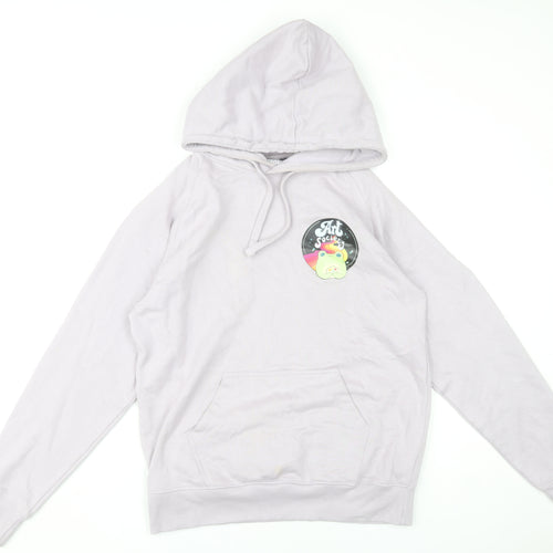 Neutral Women’s Light Purple Hoodie Small Cotton Pullover Art Print