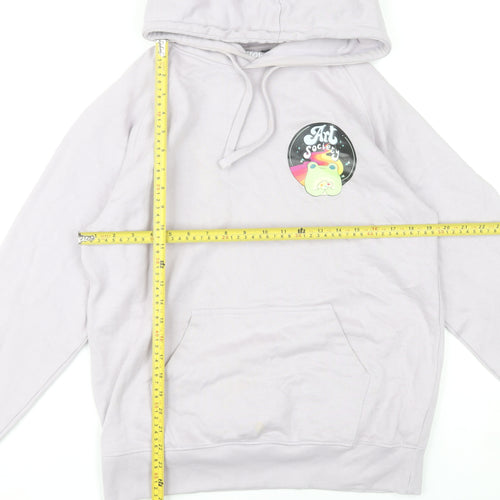 Neutral Women’s Light Purple Hoodie Small Cotton Pullover Art Print