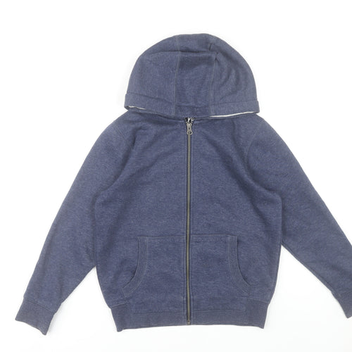 Next Boys Blue Full Zip Hoodie Age 9 Years Cotton Blend Casual