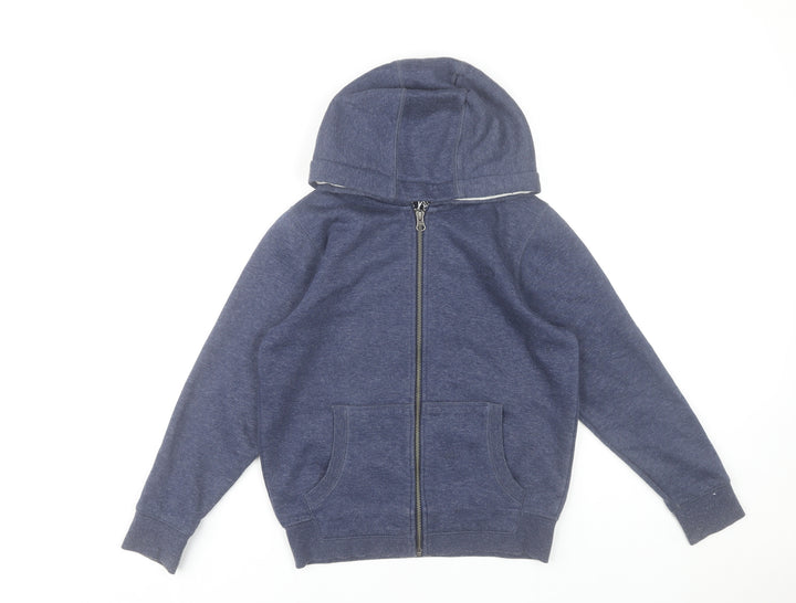 Next Boys Blue Full Zip Hoodie Age 9 Years Cotton Blend Casual