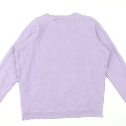 Jack Wills Womens Purple Sweatshirt UK 10 Cotton Blend Crew Neck