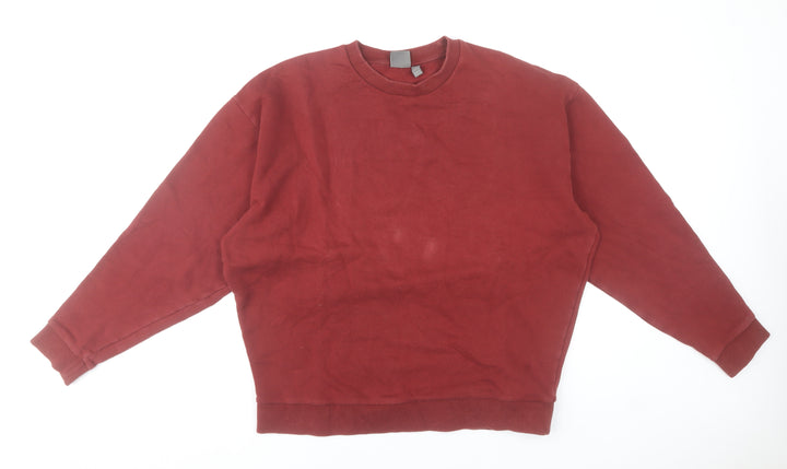 ASOS Men’s Red Crew Neck Pullover Sweatshirt Size M Regular Fit
