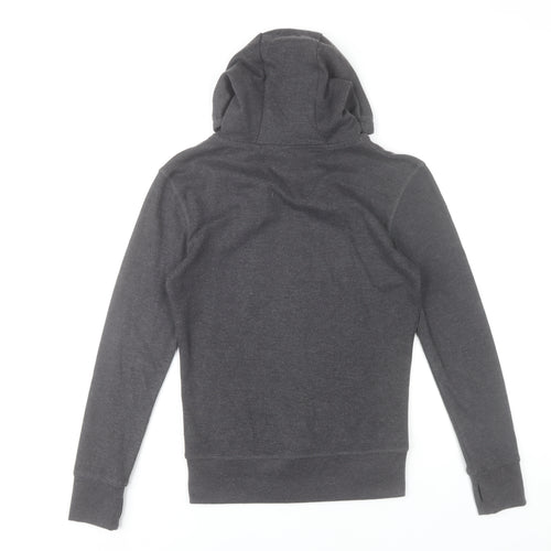 LA Gear Womens Grey Full Zip Hoodie UK 8 Regular Fit Activewear