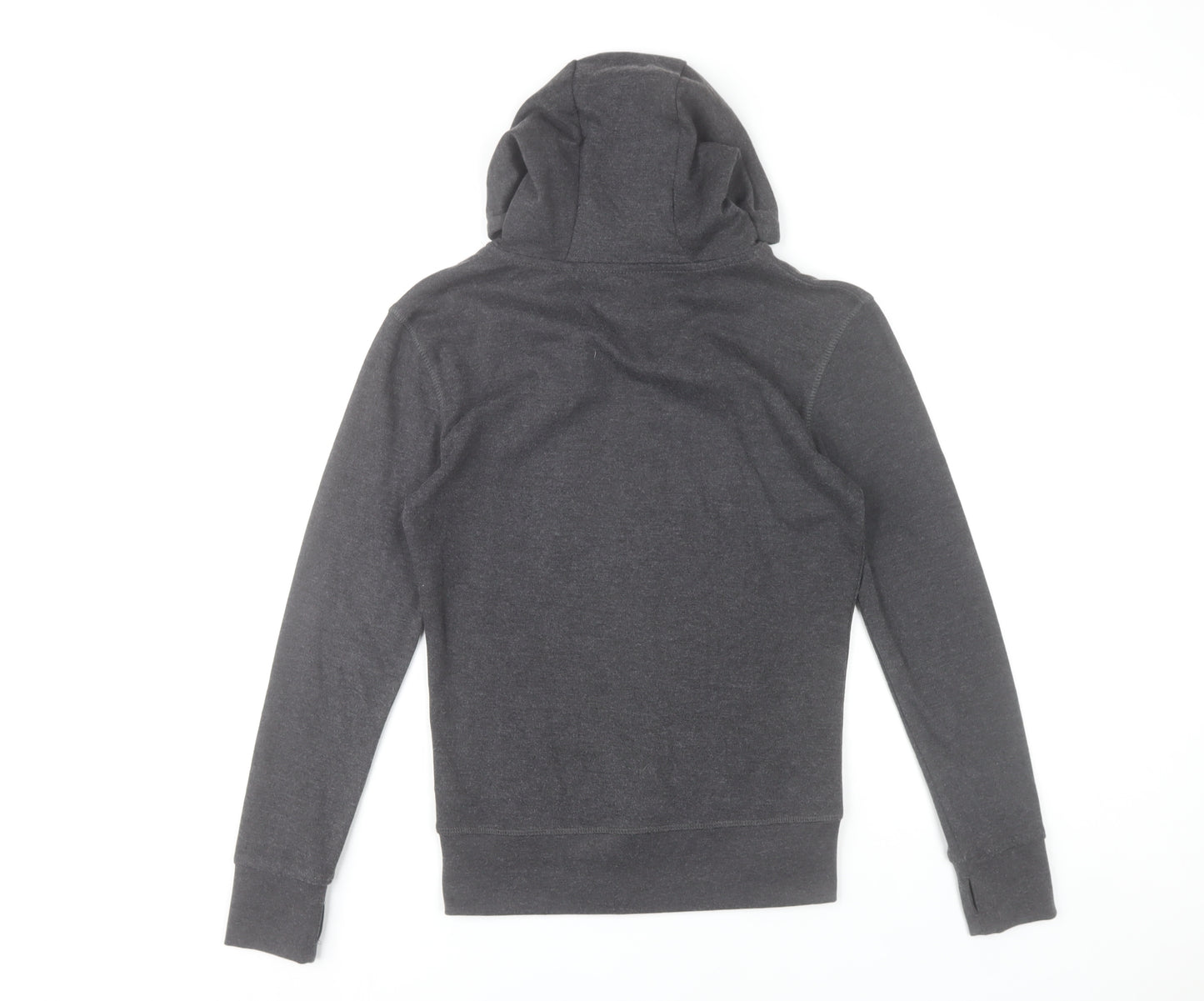 LA Gear Womens Grey Full Zip Hoodie UK 8 Regular Fit Activewear