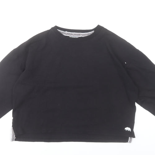 SoulCal Women’s Black Size 8 Long Sleeve Crew Neck Cotton Top