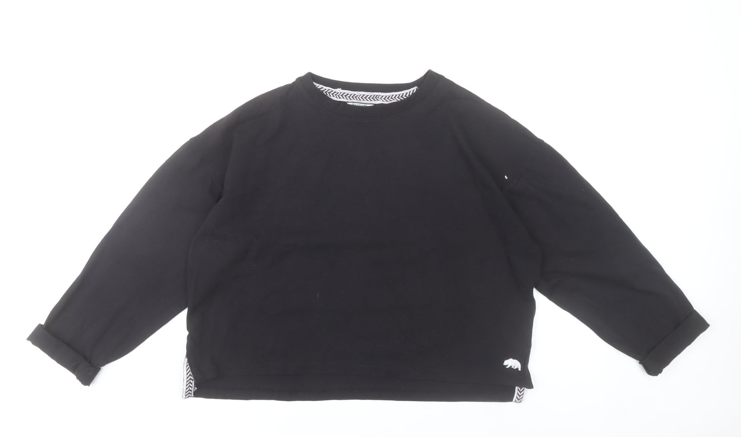 SoulCal Women’s Black Size 8 Long Sleeve Crew Neck Cotton Top