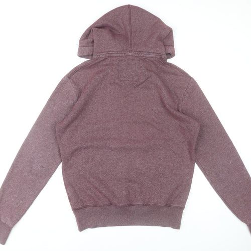 Superdry Men’s Purple Pullover Hoodie M Logo Graphic Cotton Blend