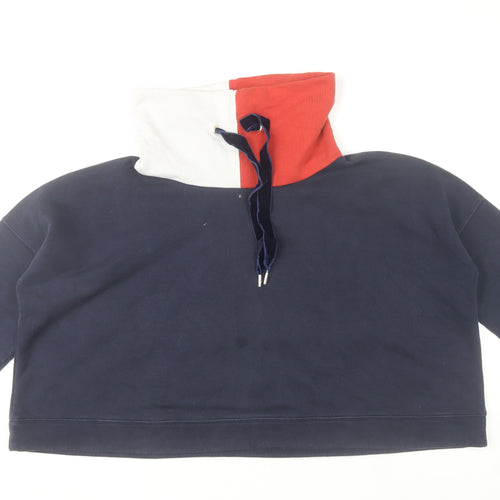 Tommy Hilfiger Women’s Blue Colourblock Pullover Sweatshirt M