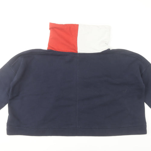 Tommy Hilfiger Women’s Blue Colourblock Pullover Sweatshirt M