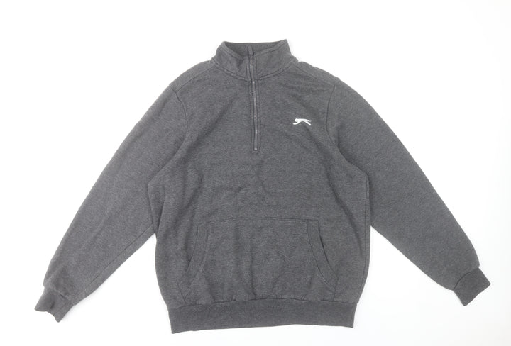 Slazenger Men’s Grey Small 1/4 Zip Pullover Sweatshirt