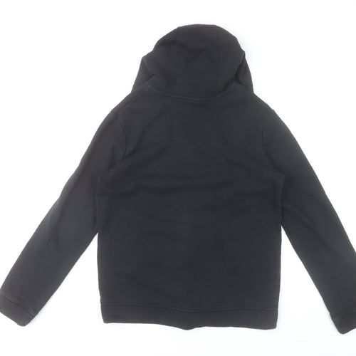 Nike Boys Black Full Zip Hoodie XL 158-170cm Cotton Blend Hooded Sweatshirt