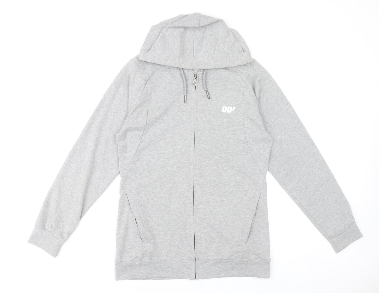 MyProtein Men’s Grey Full Zip Hoodie Size M Regular Fit