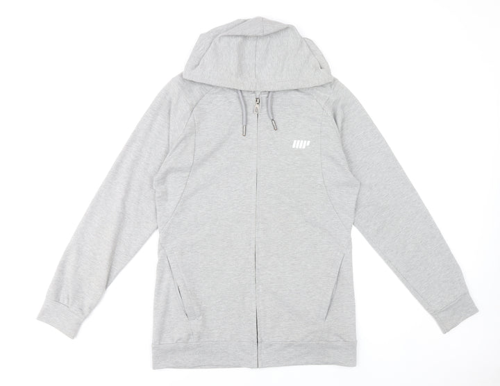 MyProtein Men’s Grey Full Zip Hoodie Size M Regular Fit