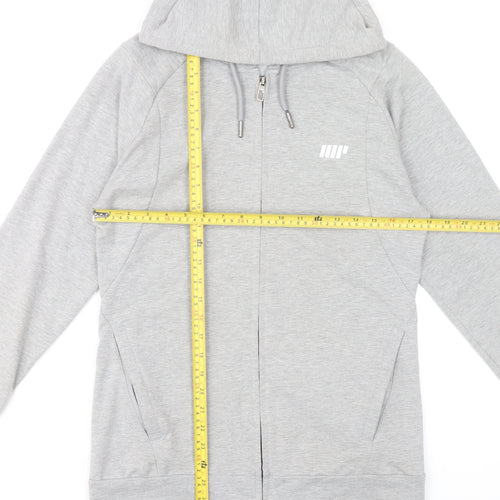 MyProtein Men’s Grey Full Zip Hoodie Size M Regular Fit