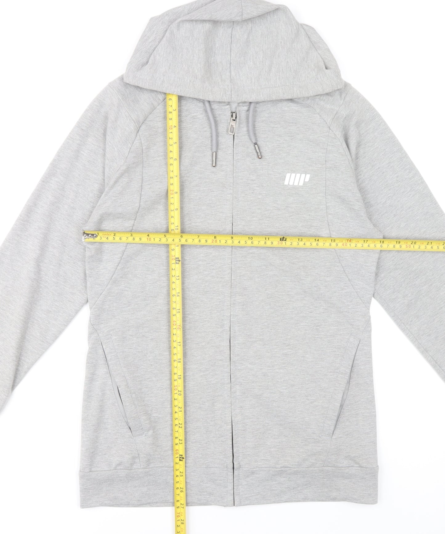 MyProtein Men’s Grey Full Zip Hoodie Size M Regular Fit